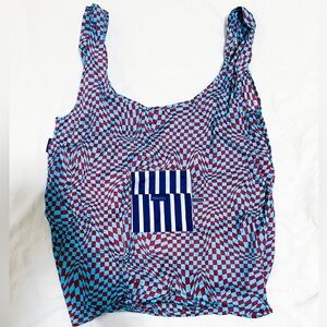 BAGGU Sky Trippy Checker Big Reusable Grocery Bag